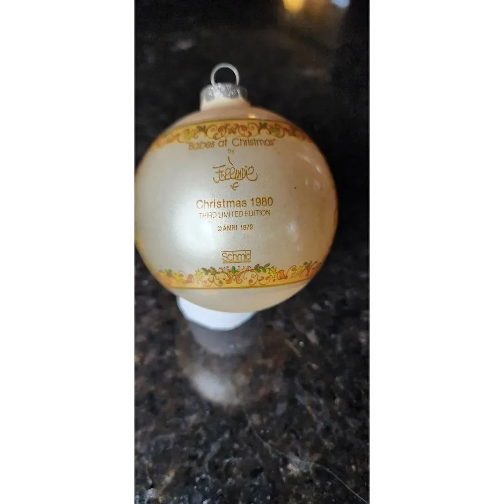Vintage 1980 Schmid Babes at Christmas Ball Ornament Ferrandiz